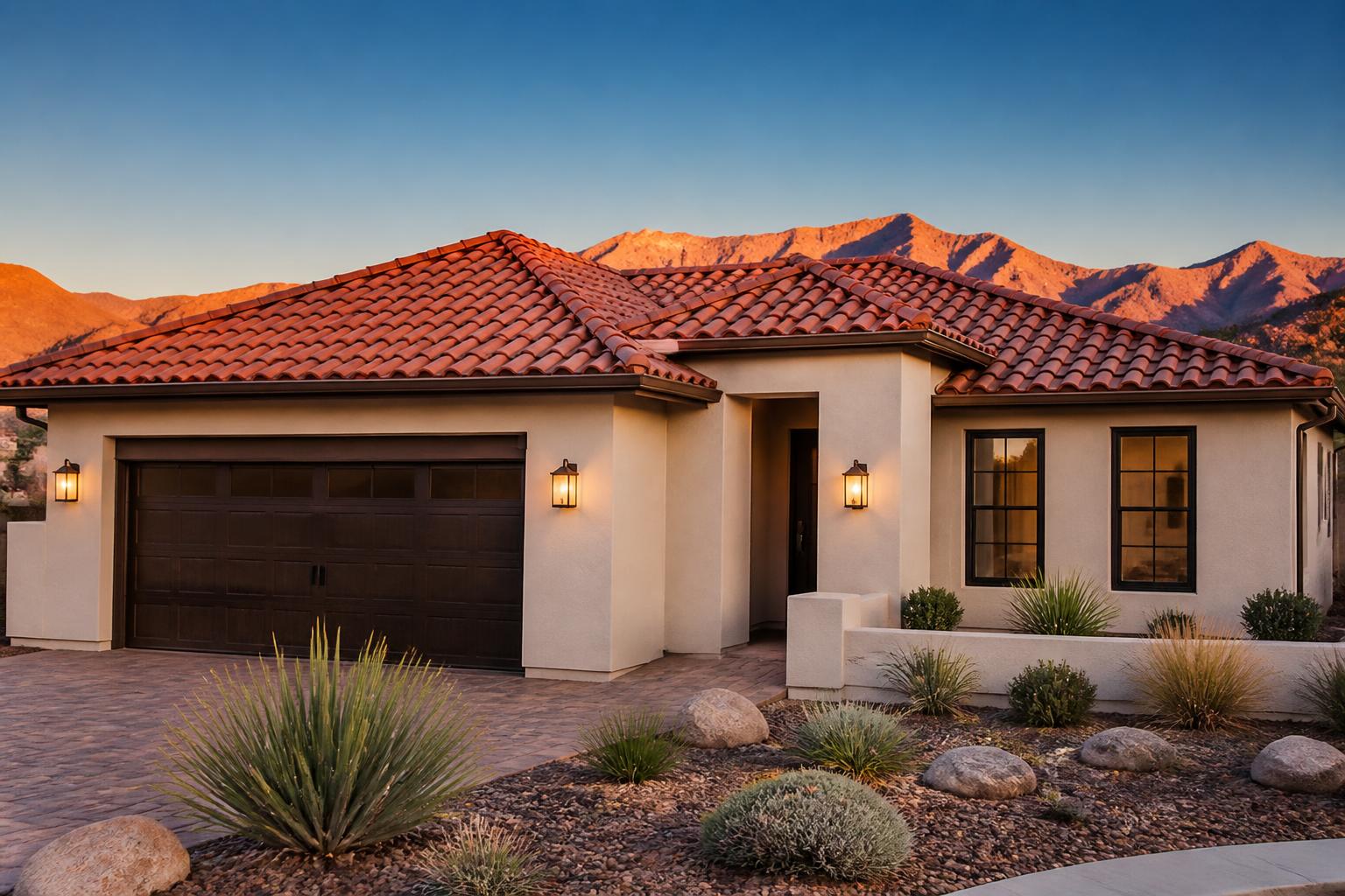 Newly installed tile roof on a Henderson, Nevada home